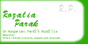 rozalia parak business card